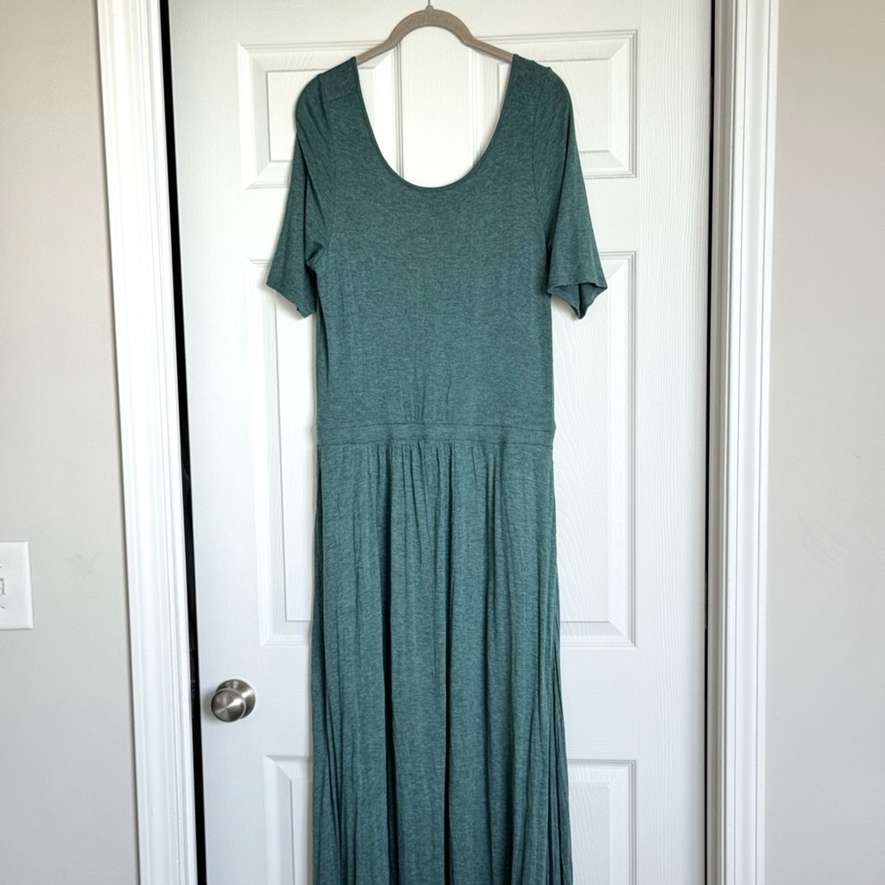 Anthropologie Teal Maxi Dress - L